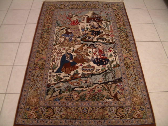 Isfahan Persian rug #3123, click on the picture or description for more details about the Persian carpets.