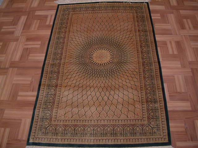 Qom PURE SILK Persian rug #3194, click on the picture or description for more details about the Persian carpets.