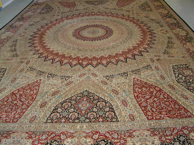 Qom Persian rug #5154, click on the picture or description for more details about the Persian carpets.