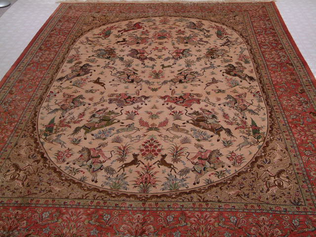 Qom Persian carpets for sale #5128, click on the picture or description for more details about the Persian carpets for sale.