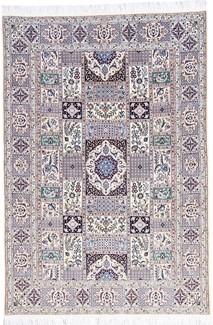 8x5 silk nain persian carpet tile design