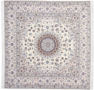 8ft 250cm square handmade nain persian carpet