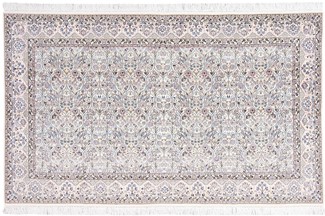 rare silk nain persian carpet tile design