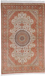7x5 qum persian carpet silk 800kpsi