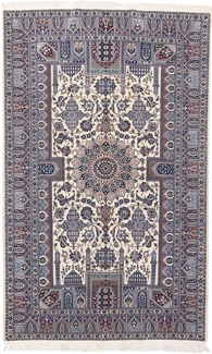 8x5 silk nain persian rug