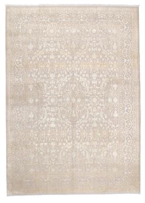 14x9 wool persian rug with silk highlights