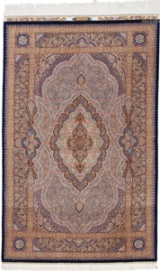 6x4 silk 800kpsi qum persian carpet