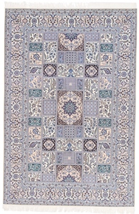 10x6 6lah silk nain persian rug