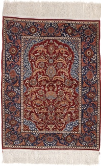 red silk hereke turkish rug