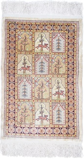 60x40cm silk hereke turkish rug