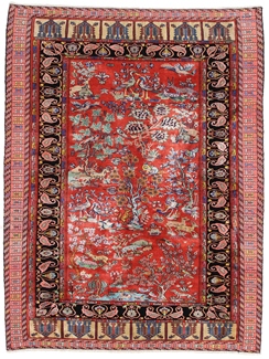 silk meshkin persian rug