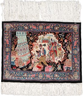 sinbad sailor hereke silk turkish rug