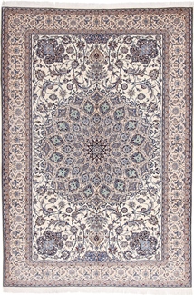 10x7 gonbad silk nain persian rug
