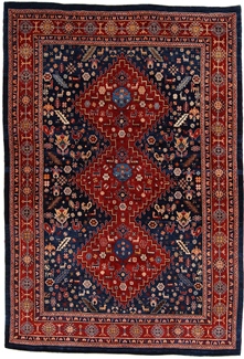 vegetable dye tribal kashkuli persian carpet