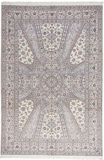 10x7 nain persian rug gonbad design