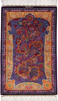 4ft 3ft silk 800kpsi qum persian rug