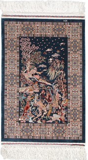 finest 20knots hereke silk turkish rug