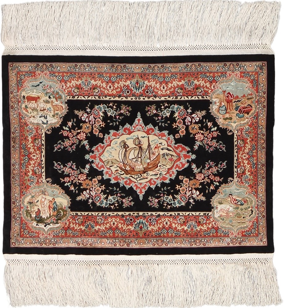 2500kpsi Turkish Hereke silk rug, 20/20 biblical Noahs Ark silk