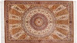 4ft gonbad qum silk rug