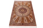 4ft gonbad qum silk rug