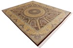 10ft square ahmadi silk qum carpet
