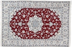 6x4 red nain persian rug