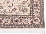 7x5 beige tabriz persian rug with silk