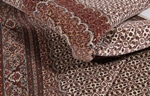 pirouzian 8x5 mahi tabriz rug with silk
