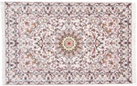 metal soof tabriz rug with silk