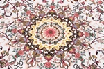 metal soof tabriz rug with silk