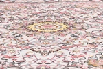 metal soof tabriz rug with silk