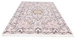 metal soof tabriz rug with silk
