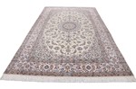 3x2m 500kpsi beige silk nain persian rug