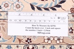 3x2m 500kpsi beige silk nain persian rug