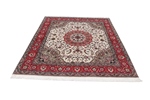 7x6 beige tabriz persian rug with silk