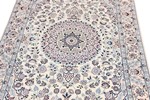 6ft 180cm beige silk nain persian rug