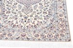 6ft 180cm beige silk nain persian rug