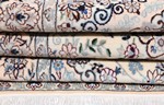 6ft 180cm beige silk nain persian rug