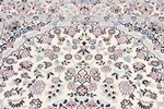6ft 180cm beige silk nain persian rug