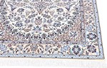 7ft 220cm beige silk nain persian rug