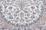 7ft 220cm beige silk nain persian rug
