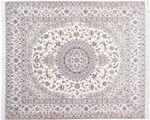 10ft 8ft 6lah blue silk nain rug