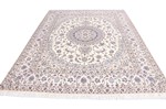 10ft 8ft 6lah blue silk nain rug
