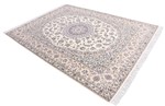 9ft 270cm beige silk nain persian rug