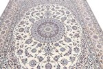 9ft 270cm beige silk nain persian rug