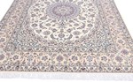 9ft 270cm beige silk nain persian rug