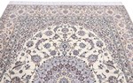 9ft 270cm beige silk nain persian rug