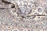 9ft 270cm beige silk nain persian rug