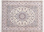 8ftx6ft beige silk nain persian rug