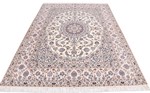 8ftx6ft beige silk nain persian rug